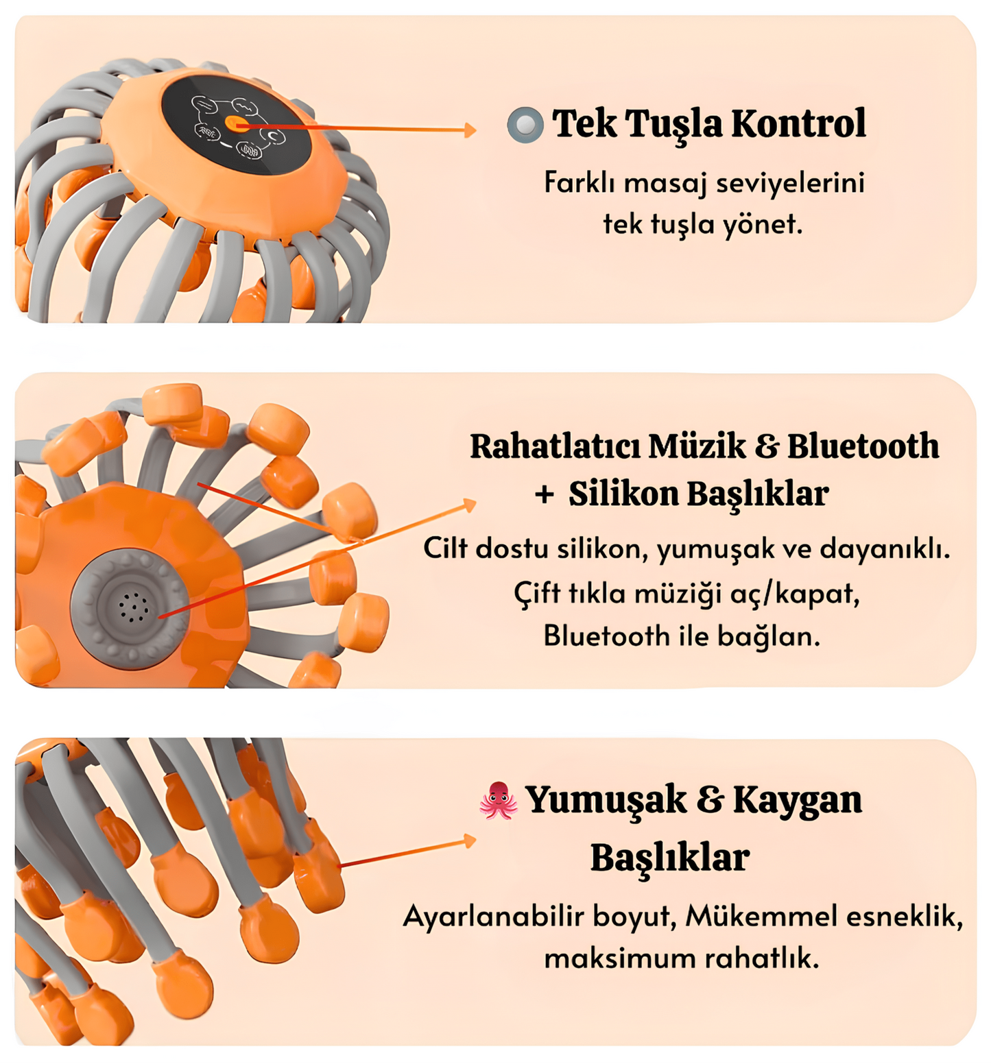 Octo™ – Premium Kafa Masaj Cihazı